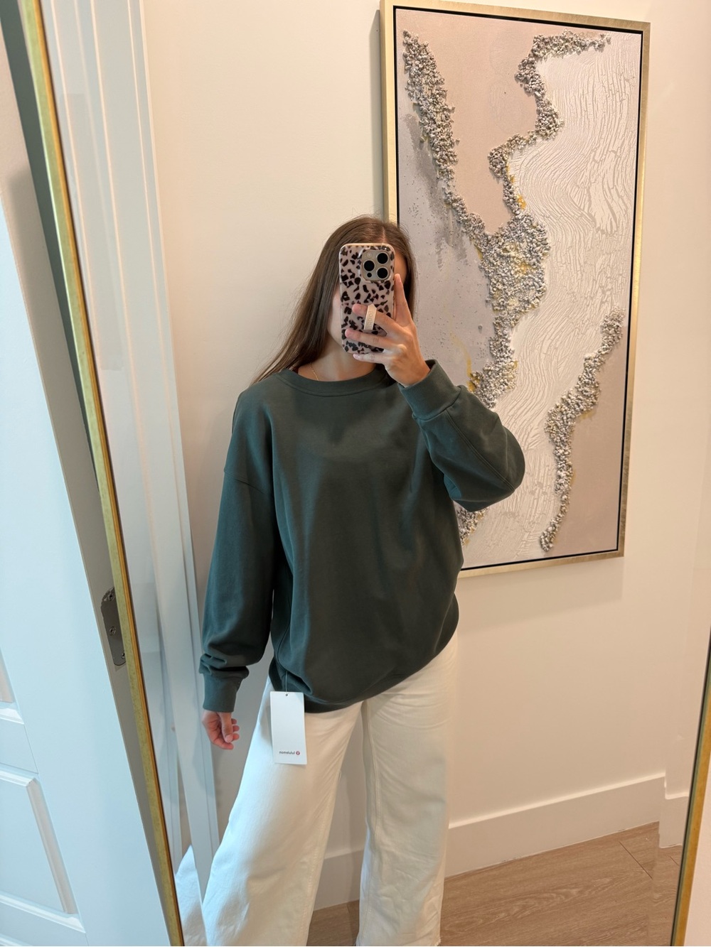 Lululemon perfectly oversized crew sweatshirt smoked spruce brand new with tags - Picture 3 of 8